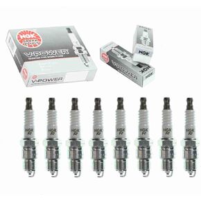 Sixity Auto 8 pc NGK V-Power Spark Plugs compatible with Chevrolet Corvette 5.0L 5.7L 7.4L V8 1971-1991