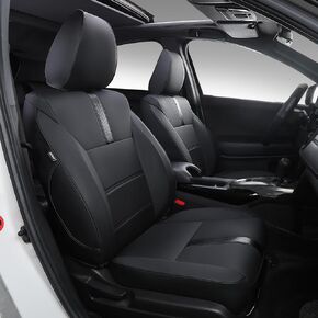 PTYYDS Seat Covers Compatible with 2016-2022 Honda HRV Seat Covers Car Seat Protector Replacement for Honda HRV EX,EX-L 2016 2017 2018&2016-2022 LX Accessories(2016-2022,Black with Carbon Fiber)