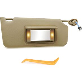 SENSHINE Left Driver and Right Passenger Side Sun Visor for Honda Accord 2008 2009 2010 2011 2012 2013 2014 2015 2016 2017, Replacement Assembly 83280-TA5-A71ZA 83280-TA5-A51ZA 83230TA0A91ZA, Beige
