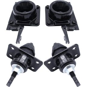 Hood Release Latch 4 PCS Set - Upper & Lower Latches Hood Release Latch for Volvo White, VN, VNL 20498998 20878648 20878651 8074949 82210369 20356096(Black)
