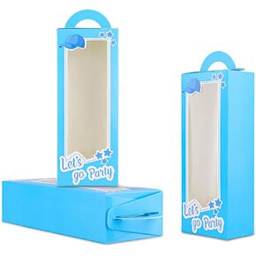 PEUTIER 10pcs Blue Party Favor Boxes, Blue Doll Gift Boxes Goodie Bags for Girls Candy Boxes Bachelorette Birthday Party Box Supplies for Girls Women