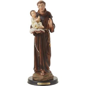 Saint Anthony Holy Figurine Religious Statue Decor, 12"