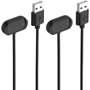 Replacement Charger Compatible with Amazfit Bip 5/Bip 5 Unity/Bip 3/Bip 3 Pro/T-Rex Pro Charging Cable 3.3ft USB Magnetic Charging Cord Cable for Amazfit Bip 5 Charger (Black&Black)
