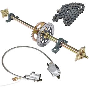 munirater 44in Kart Rear Live Shaft Sleeve Sprocket Brake Hub Kit Replacement for Go Cart