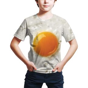Kids Print 3D Funny Food Graphic Pattern Tees Shirts for Youth Boys Girls 4-14 Years in Kuwait