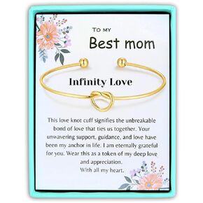 Gifts for Mom from Daughter Son Birthday Christmas Gifts for Mom, Love Knot Bracelet Mothers Day Valentines Day Presents Gifts for Mom Stocking Stuffers for Mama