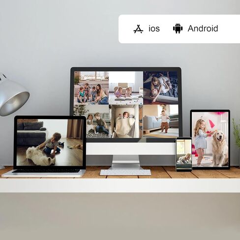 كاميرا WiFi لأمن المنزل، عبوتان من الكاميرا الداخلية لمراقبة الأطفال/الكبار، صوت ثنائي الاتجاه، كشف الحركة، وضع الخصوصية، الرؤية الليلية، بطاقة Micro SD/التخزين السحابي، مساعد Google/متوافق مع Alexa in Kuwait