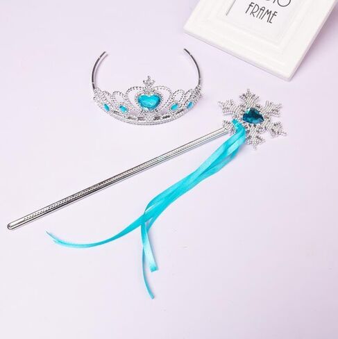 Queen or Princess Crown and Wand for Girl Christmas Costume Present Accessories of Jewelry Set Gift for Christmas Cosplay in Saudi Arabia