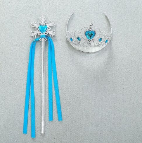 Queen or Princess Crown and Wand for Girl Christmas Costume Present Accessories of Jewelry Set Gift for Christmas Cosplay in Saudi Arabia