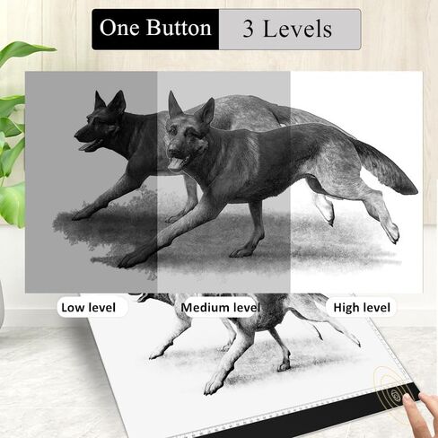 Premium A3 LED Light Pad for Diamond Art, Sketching, Painting - Adjustable Brightness, Sketching, Tracing - USB Powered Complete Art Light Board Kit with Pad Stands and Clips in Saudi Arabia