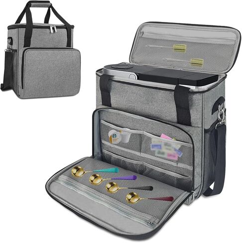 حقيبة حمل ماكينة القهوة، حقيبة تخزين ماكينة القهوة متوافقة مع Keurig K-Mini أو K-Mini Plus، حقيبة حمل ماكينة القهوة مع جيوب لعلب K-Cup، (الحقيبة فقط) in Kuwait