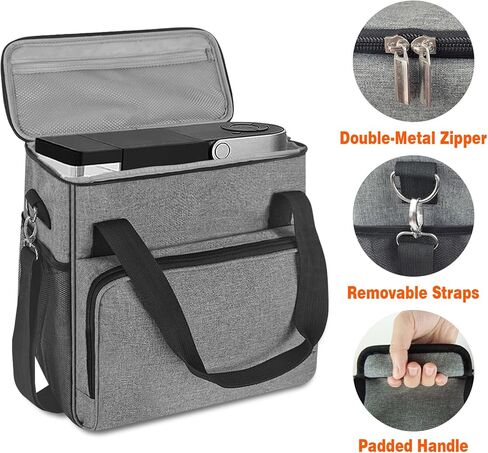 حقيبة حمل ماكينة القهوة، حقيبة تخزين ماكينة القهوة متوافقة مع Keurig K-Mini أو K-Mini Plus، حقيبة حمل ماكينة القهوة مع جيوب لعلب K-Cup، (الحقيبة فقط) in Kuwait