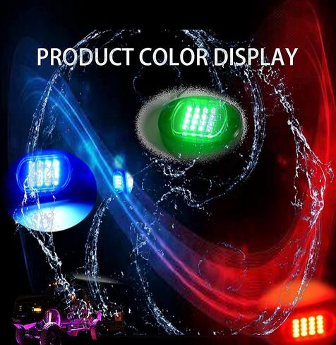 4Pcs RGB Off-Road Rock Lights Kit,12V 16Leds Multicolor Underglow Neon Rock Lights with IR Remote/APP Control,Use for Truck Pickup Car in Saudi Arabia
