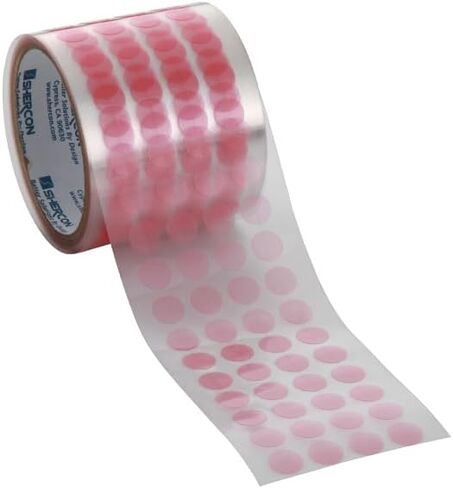 أقراص إخفاء البوليستر الأحمر SH-48814 من Caplugs - PR02000 مسحوق الطلاء والطلاء الإلكتروني والأكسدة وتطبيقات الأقنعة عالية الحرارة الأخرى - قرص 2 بوصة، أحمر (100 قرص لكل لفة) in Saudi Arabia