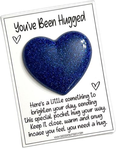 Pocket Hug Heart-Blue Glitter in Saudi Arabia