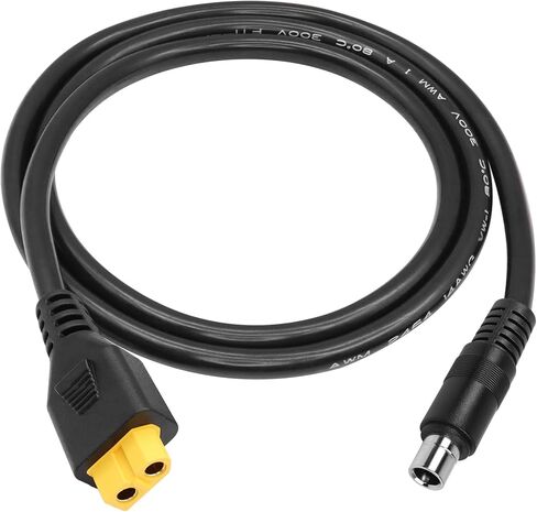 RIIEYOCA XT60 to DC 8020 Connector Adapter,XT60 Female to DC 8.0mm x 2.0mm Male 14AWG Power Cable,for Lipo Battery Pack Portable Power Station Solar Generator Portable Solar Panel(1M/3Ft) in Saudi Arabia