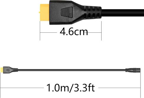 RIIEYOCA XT60 to DC 8020 Connector Adapter,XT60 Female to DC 8.0mm x 2.0mm Male 14AWG Power Cable,for Lipo Battery Pack Portable Power Station Solar Generator Portable Solar Panel(1M/3Ft) in Saudi Arabia