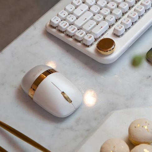 Azio IZO Wireless Optical Mouse - Bluetooth 3.0 & 5.0/2.4G RF-USB, Ambidextrous Design, PixArt PAW3212 Sensor, 1000/1600/2400 DPI, Rechargeable, PC & Mac in Saudi Arabia
