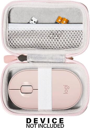 حافظة ماوس CaseSack لماوس Bluetooth اللاسلكي Logitech Pebble وPebble M350 وM355 وi345 (ذهبي وردي) in Kuwait