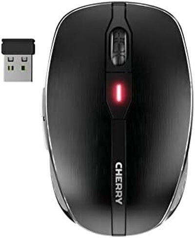 ماوس Cherry MW 8C اللاسلكي المتطور مع شحن USB-C. دقة قابلة للتعديل (600,1000,1600، أو 3200 نقطة في البوصة) لاسلكية طويلة الأمد 2.4 جيجا هرتز من خلال جهاز الاستقبال الصغير والبلوتوث in Saudi Arabia