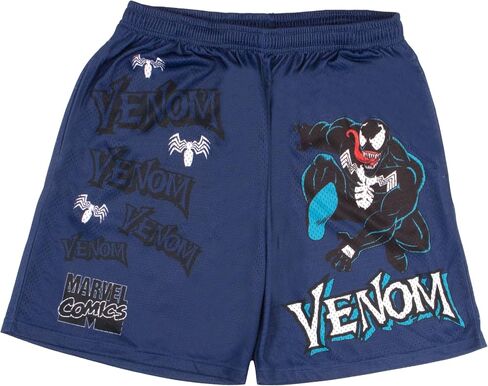 Marvel Comics Spider-Man Web-Slinging All Over Print، Venom Anti-Hero، شورت كاجوال للرجال من Spiderman برباط in Saudi Arabia