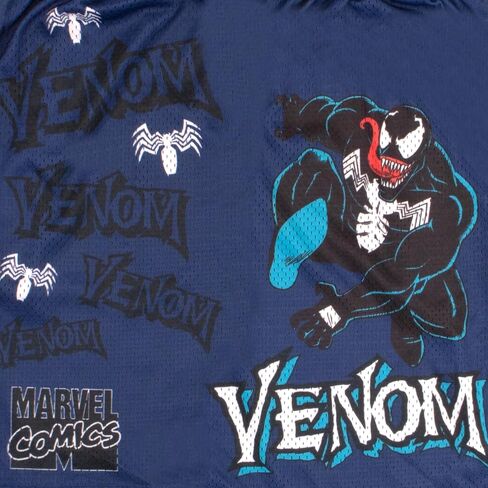 Marvel Comics Spider-Man Web-Slinging All Over Print، Venom Anti-Hero، شورت كاجوال للرجال من Spiderman برباط in Saudi Arabia