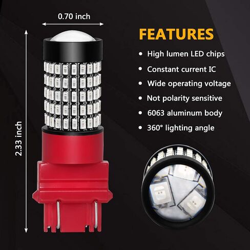 PHINLION 3156 3157 LED مصابيح كهربائية الفرامل الحمراء السوبر مشرق 2800 لومينز 3014 103-SMD 3057 3457 4057 4157 LED بدوره إشارة الوامض الذيل وقف أضواء in Kuwait
