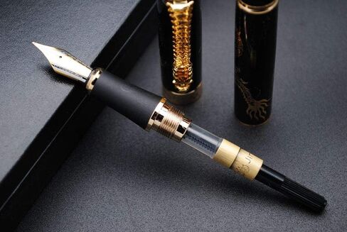 قلم حبر JINHAO Golden Relievo CHUAN REN مقاس M Nib in Kuwait