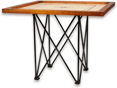 مجموعة لوحة لعب Carrom المميزة - لوحة لعب بالحجم الرسمي مقاس 33 × 33 بوصة، بما في ذلك رجال Carrom والمهاجم والمسحوق - حواف من الخشب الصلب لتحسين الارتداد - صنع في الهند - قيمة رائعة لجميع اللاعبين in Kuwait