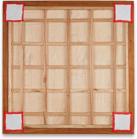 مجموعة لوحة لعب Carrom المميزة - لوحة لعب بالحجم الرسمي مقاس 33 × 33 بوصة، بما في ذلك رجال Carrom والمهاجم والمسحوق - حواف من الخشب الصلب لتحسين الارتداد - صنع في الهند - قيمة رائعة لجميع اللاعبين in Kuwait