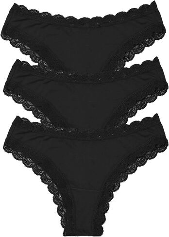 Stripe & Stare Brazilian Brief Panty Pack, Brazilian Panties for Women (XS-X1) in Saudi Arabia