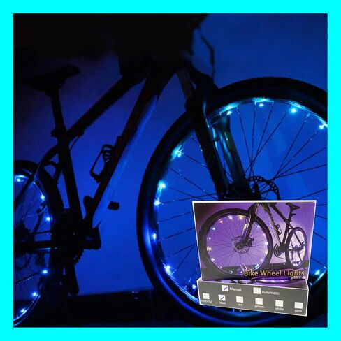 2 Tire Pack LED Bike Wheel Lights, Brighter and Saftier for Kids Adults Night Riding (Green) in Saudi Arabia