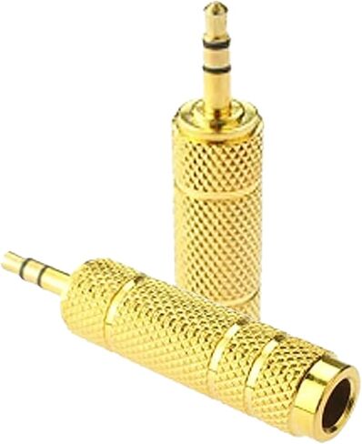 8pcs Audio Jack Adapter 6.35mm to 3.5mm Auxiliary Audio Adapter Sets 4pcs 6.35mm Male to 3.5mm Female Audio Adapter and 4pcs 1/4 Female to 1/8 Male Headphone Adapter in Saudi Arabia