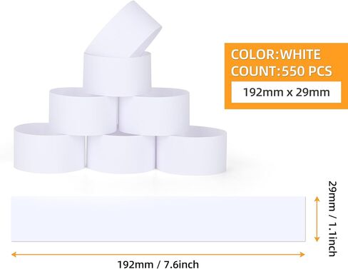 عصابات النقود للنقود، 550 حزمة من الأربطة النقدية البيضاء الفارغة، أشرطة العملات ذاتية اللصق لمنظم النقود الورقية لأغلفة الفواتير in Kuwait