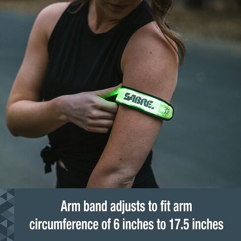 SABRE Runner LED Arm Band, Weather-Resistant Velcro Arm Band, Maximizes Visibility Up To 1,000-Feet (300-Meters), One Size Fits Most in Saudi Arabia