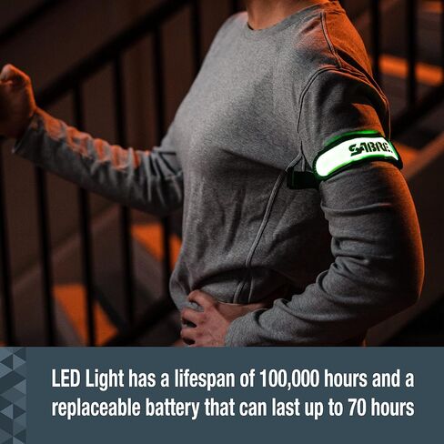SABRE Runner LED Arm Band, Weather-Resistant Velcro Arm Band, Maximizes Visibility Up To 1,000-Feet (300-Meters), One Size Fits Most in Saudi Arabia