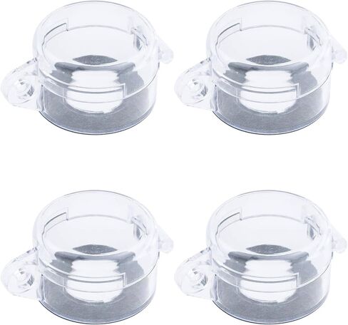 7/8" Dia. Dustproof Safety Push Button Switch Cover Guard Plastic Protector Transparent for 22mm Push Button Switch- Black, Clear (Pack of 4) in Saudi Arabia
