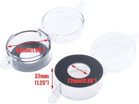 7/8" Dia. Dustproof Safety Push Button Switch Cover Guard Plastic Protector Transparent for 22mm Push Button Switch- Black, Clear (Pack of 4) in Saudi Arabia
