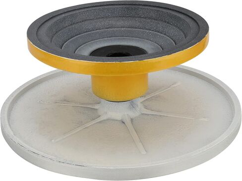 عجلة نحت مقاس 12 بوصة من MOUYAT، نحت فخار دائري، عجلة نحت معدنية دوارة عجلة ربط سيراميك أداة تزيين النماذج DIY، الحرف الفنية، ذهبي + فضي in Kuwait