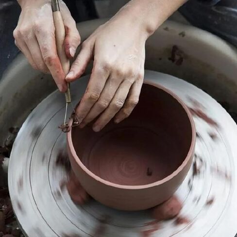 عجلة نحت مقاس 12 بوصة من MOUYAT، نحت فخار دائري، عجلة نحت معدنية دوارة عجلة ربط سيراميك أداة تزيين النماذج DIY، الحرف الفنية، ذهبي + فضي in Kuwait