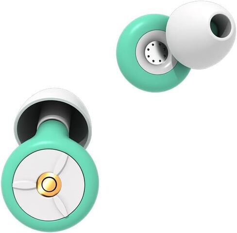 سدادات أذن لتقليل الضوضاء، سدادات أذن ناعمة ومريحة وقابلة لإعادة الاستخدام لإلغاء الضوضاء لحفلات الدراسة أثناء النوم - سدادات أذن من السيليكون للنوم - 6 سماعات أذن باللون الأخضر S/M/L in Kuwait