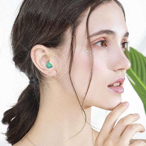 سدادات أذن لتقليل الضوضاء، سدادات أذن ناعمة ومريحة وقابلة لإعادة الاستخدام لإلغاء الضوضاء لحفلات الدراسة أثناء النوم - سدادات أذن من السيليكون للنوم - 6 سماعات أذن باللون الأخضر S/M/L in Kuwait