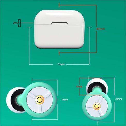 سدادات أذن لتقليل الضوضاء، سدادات أذن ناعمة ومريحة وقابلة لإعادة الاستخدام لإلغاء الضوضاء لحفلات الدراسة أثناء النوم - سدادات أذن من السيليكون للنوم - 6 سماعات أذن باللون الأخضر S/M/L in Kuwait