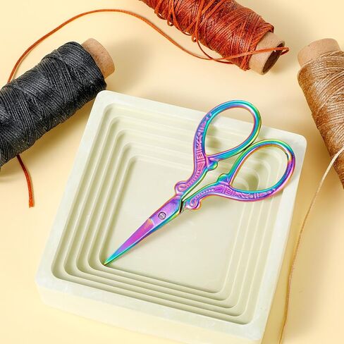 Embroidery Scissors Stainless Steel Sharps Tip Scissors Sewing Crafting Shears Professional Scissors Stainless Steel Tip Scissors Rainbow Shears Needlework Cutting Tools Stork Scissors in Saudi Arabia