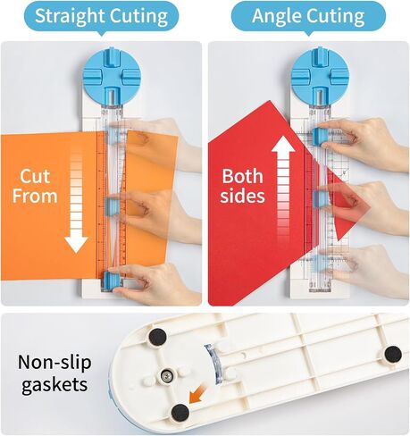 Paper Trimmer, 4-in-1 Paper Cutters for Crafting, Multi-Function Paper Slicer with Straight, Wavy, Dotted, and Creasing, Scrapbooking Tool for Cutting Cardstock, Coupons, Labels, Photos in Saudi Arabia