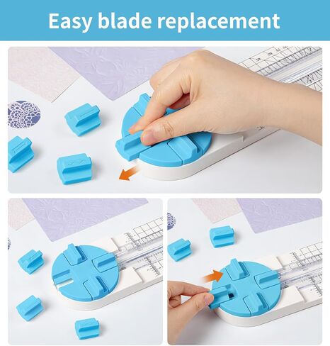 Paper Trimmer, 4-in-1 Paper Cutters for Crafting, Multi-Function Paper Slicer with Straight, Wavy, Dotted, and Creasing, Scrapbooking Tool for Cutting Cardstock, Coupons, Labels, Photos in Saudi Arabia