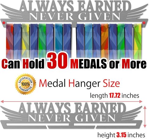 VICTORY HANGERS Motivational Medal Hanger Display Rack - 17.72 inches in Saudi Arabia