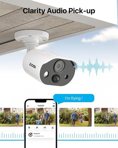 ZOSI C303 8CH Home Security Camera System with Audio, Person Vehicle Detection, Night Vision, Light & Sound Siren, 8pcs 1080P Outdoor Cameras, 8CH 3K Lite H.265+ DVR with 1TB SSD for 24/7 Recording in Saudi Arabia