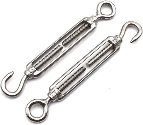 304 Stainless Steel M6 Turnbuckle Wire Rope Kit Turnbuckle Thimble Wire Rope Cable Clamp Aluminum Crimping Loop for 1/4 Inch Wire Rope Cable in Saudi Arabia