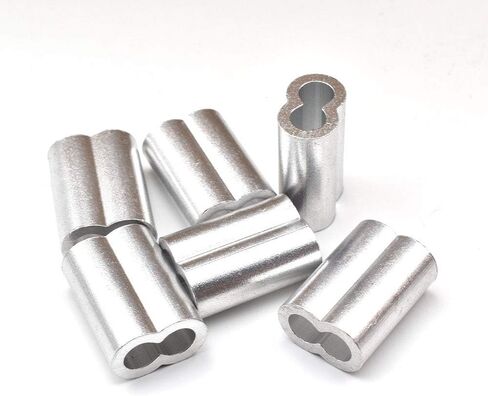 304 Stainless Steel M6 Turnbuckle Wire Rope Kit Turnbuckle Thimble Wire Rope Cable Clamp Aluminum Crimping Loop for 1/4 Inch Wire Rope Cable in Saudi Arabia
